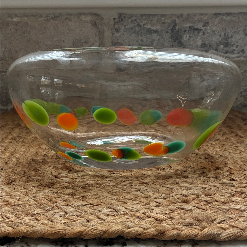 Crate & Barrell Lottie Hand-Blown Glass Vase